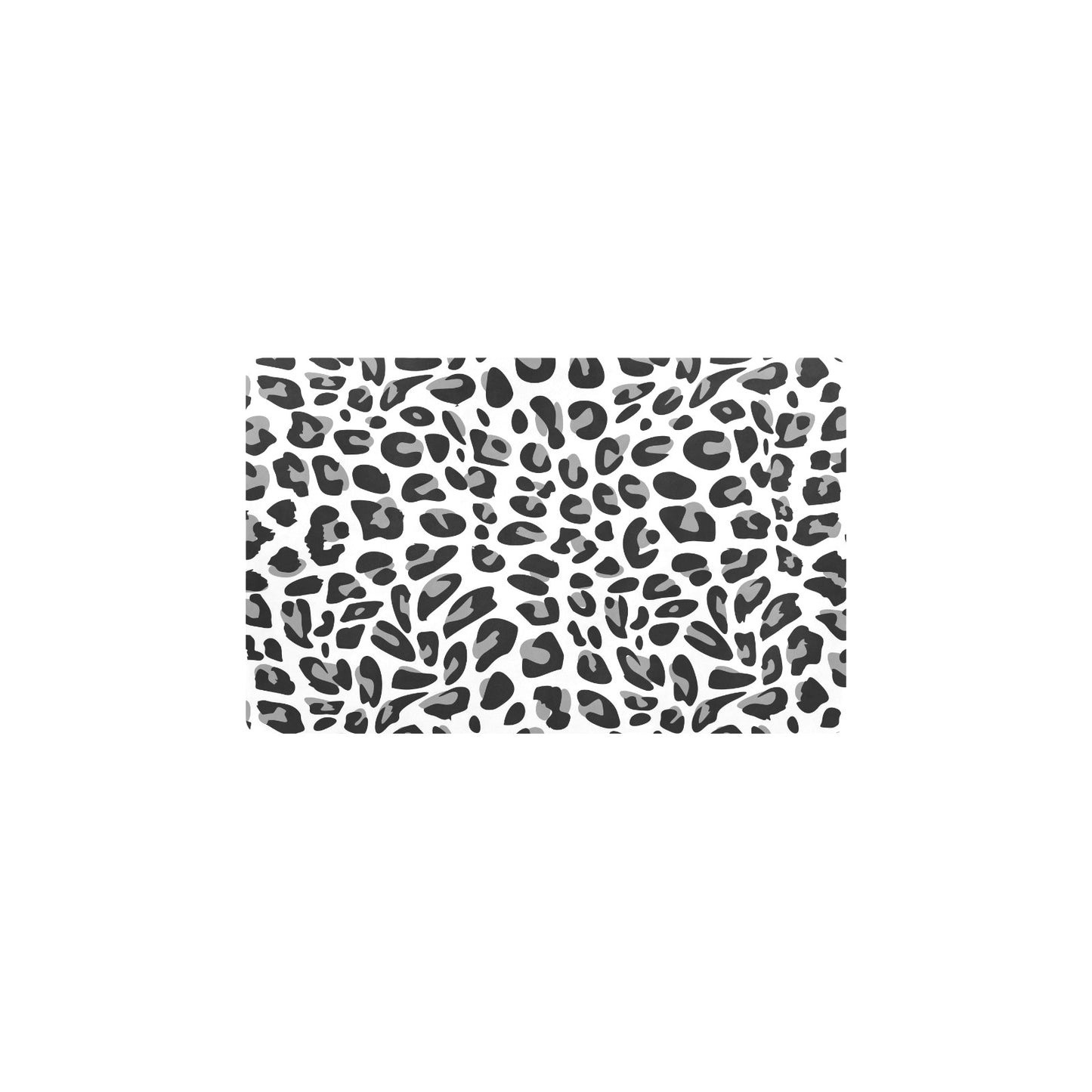 Snow Leopard Skin Print Kitchen Mat