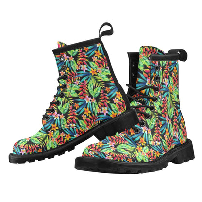 Heliconia Pattern Print Design HL09 Women's Boots