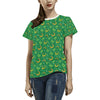 Shamrock With Horse Shoes Print Design LKS305 Women's  T-shirt