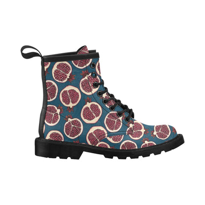 Pomegranate Pattern Print Design PG02 Women's Boots