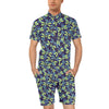 Dragonfly Lime Blue Print Pattern Men's Romper