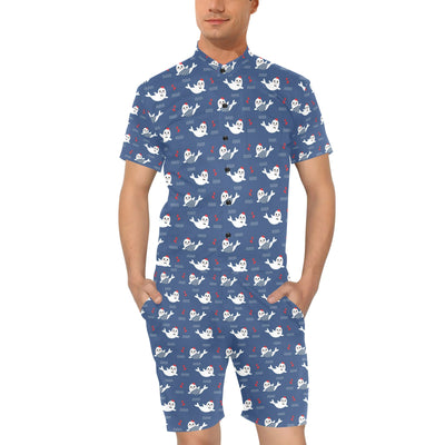 Sea Lion Print Design LKS403 Men's Romper