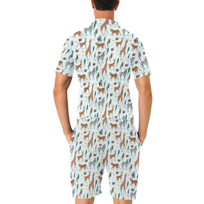 Safari Animal Print Design LKS306 Men's Romper