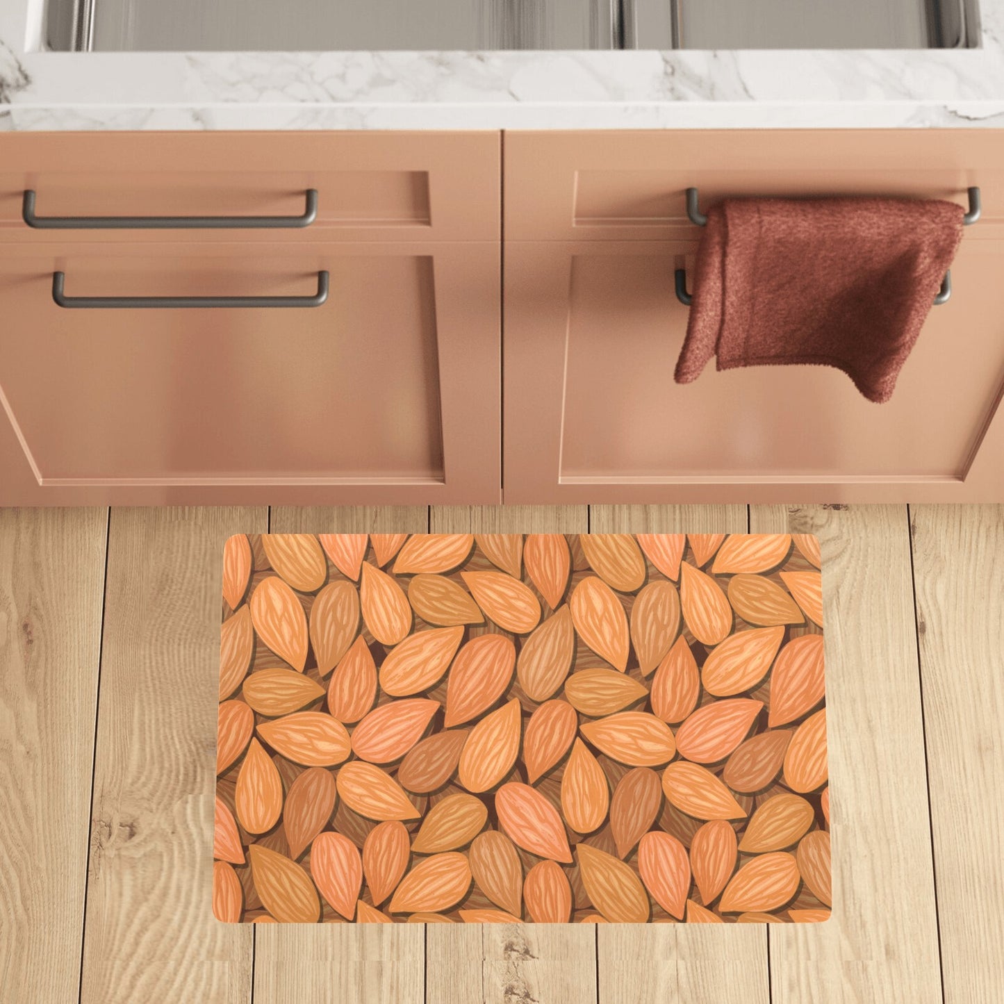 Almond Pattern Print Design 01 Kitchen Mat