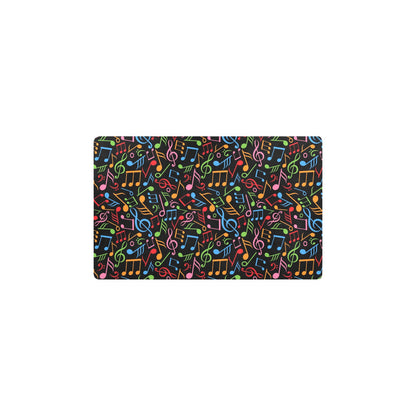 Music Note Colorful Themed Print Kitchen Mat