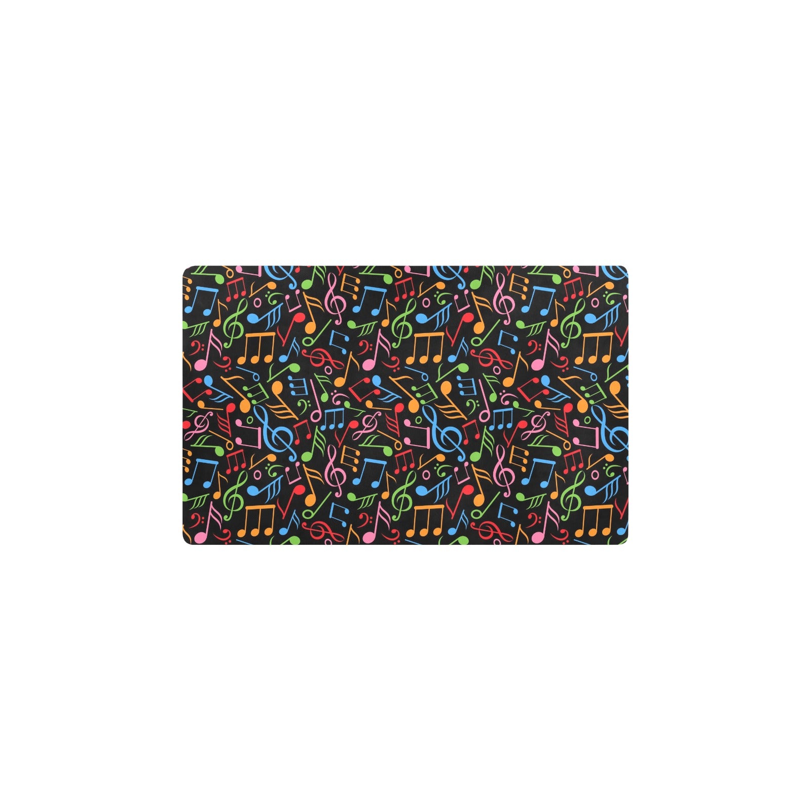 Music Note Colorful Themed Print Kitchen Mat