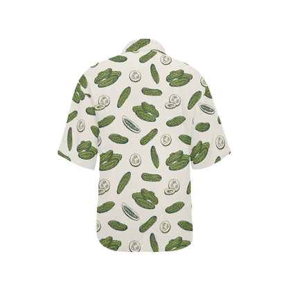 Cucumber Pattern Print Design CC05 Women's Hawaiian Shirt