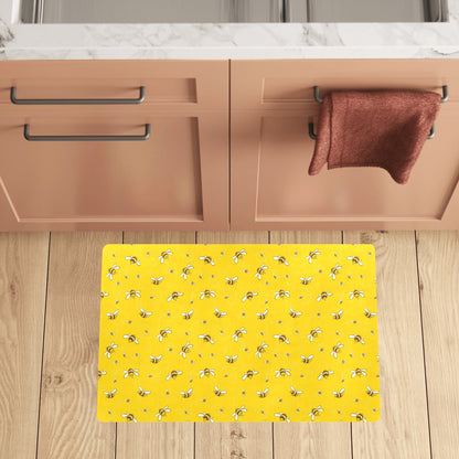 Bee Pattern Print Design 05 Kitchen Mat