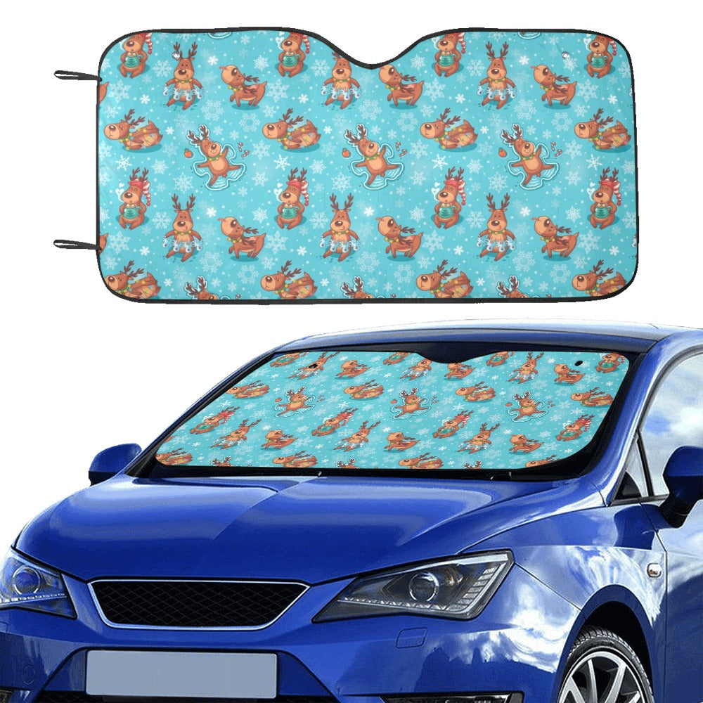 Reindeer Print Design LKS402 Car front Windshield Sun Shade