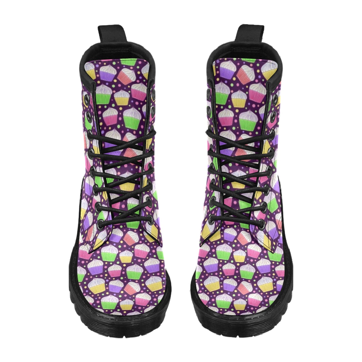 Cupcake Pattern Print Design CP07 Women's Boots