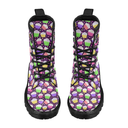 Cupcake Pattern Print Design CP07 Women's Boots