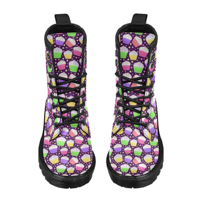 Cupcake Pattern Print Design CP07 Women's Boots