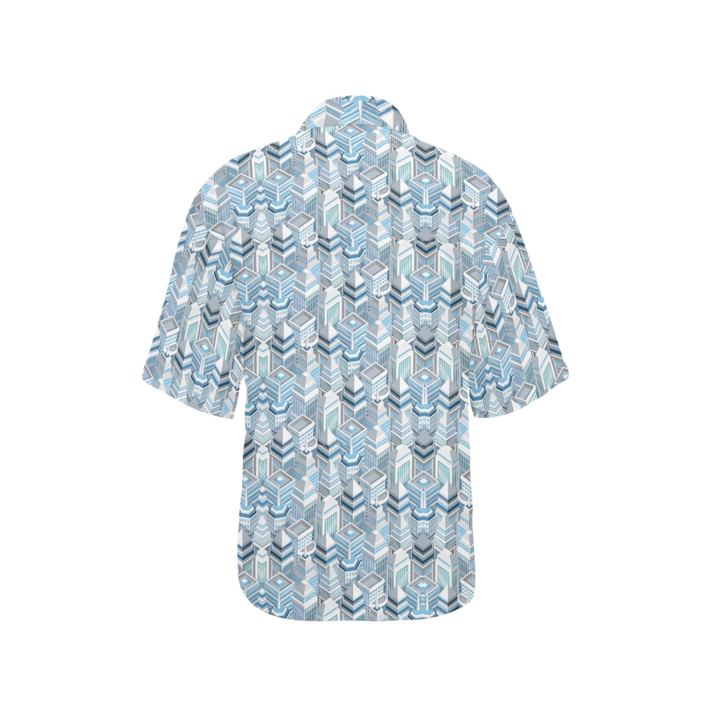 City Pattern Print Design 03 Women's Hawaiian Shirt
