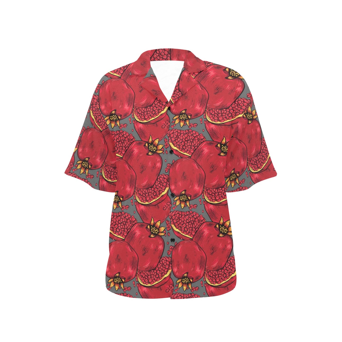 Pomegranate Pattern Print Design PG05 Women's Hawaiian Shirt
