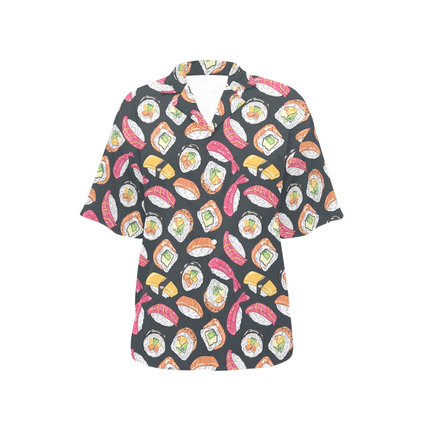 Sushi Print Design LKS306 Women's Hawaiian Shirt