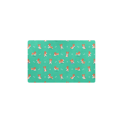 Basenji Pattern Print Design 02 Kitchen Mat