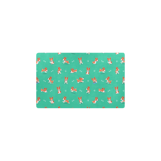 Basenji Pattern Print Design 02 Kitchen Mat
