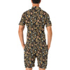 Steampunk Butterfly Design Themed Print Men's Romper