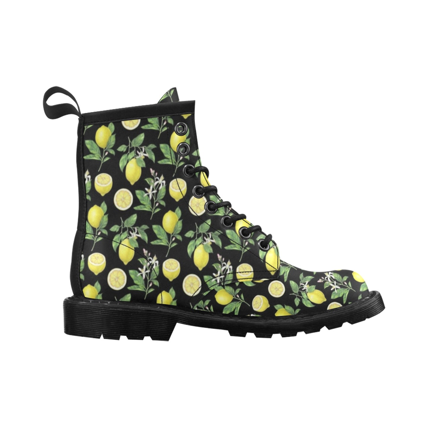 Lemon Pattern Print Design LM02 Women's Boots