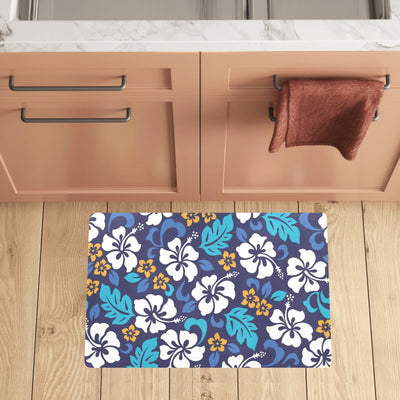 Hibiscus Pattern Print Design HB030 Kitchen Mat