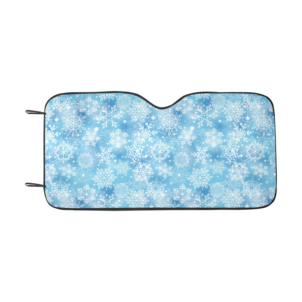 Snowflake Blue Print Design LKS301 Car front Windshield Sun Shade