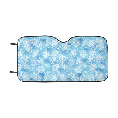 Snowflake Blue Print Design LKS301 Car front Windshield Sun Shade
