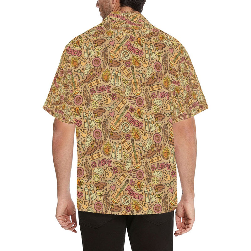 Hippie Print Design LKS305 Men's Hawaiian Shirt