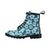 Blue Hibiscus Pattern Print Design HB011 Women's Boots