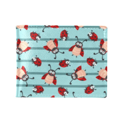 Ladybug Happy Print Pattern Men's ID Card Wallet