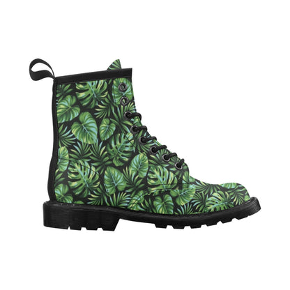 Palm Leaves Pattern Print Design PL013 Women's Boots