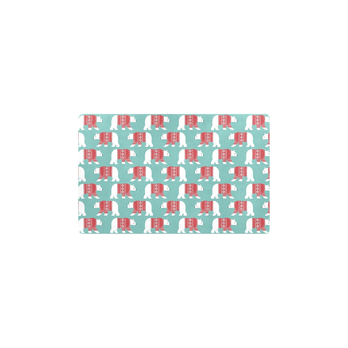 Polar Bear Pattern Print Design A04 Kitchen Mat