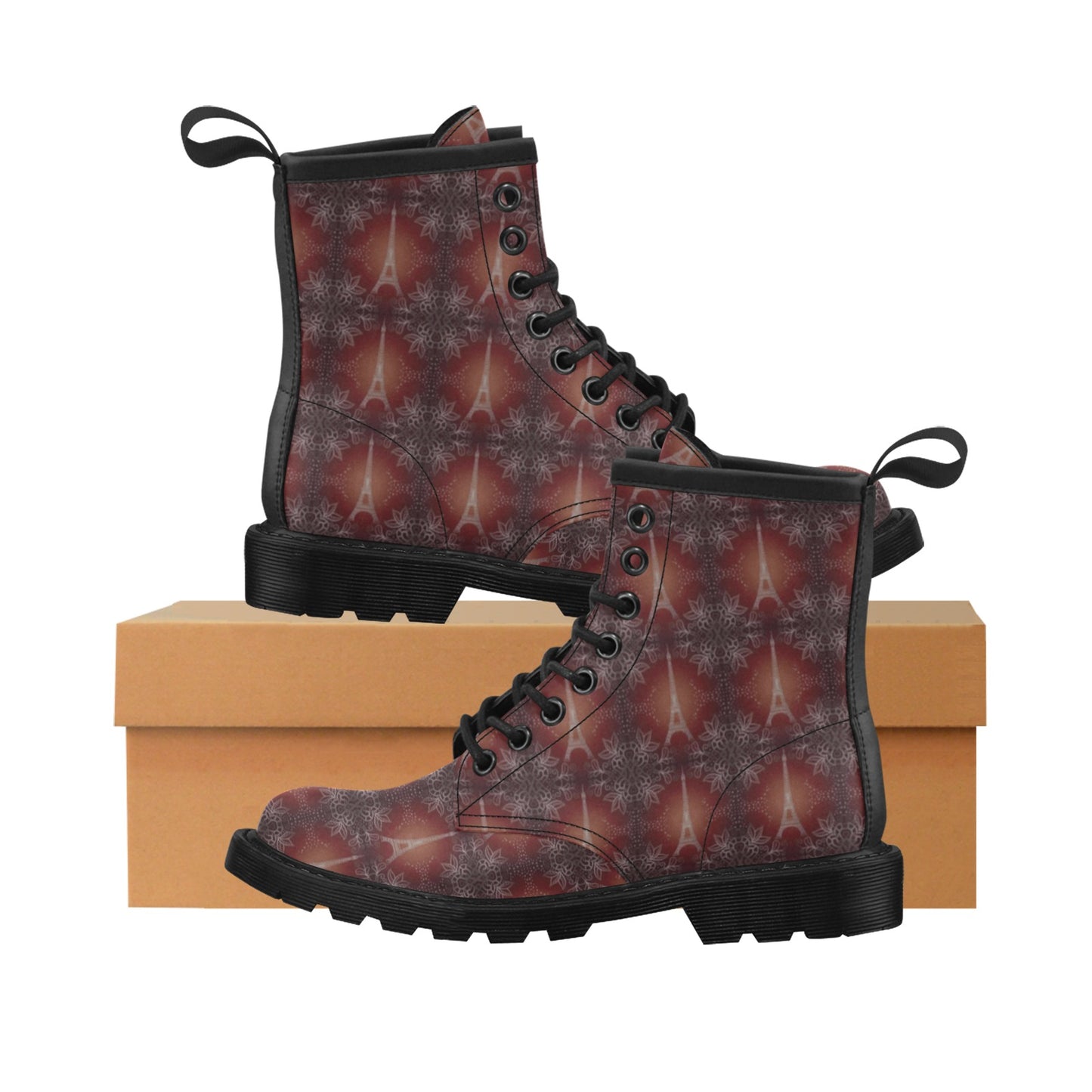 Eiffel Tower Drawing Print Women's Boots