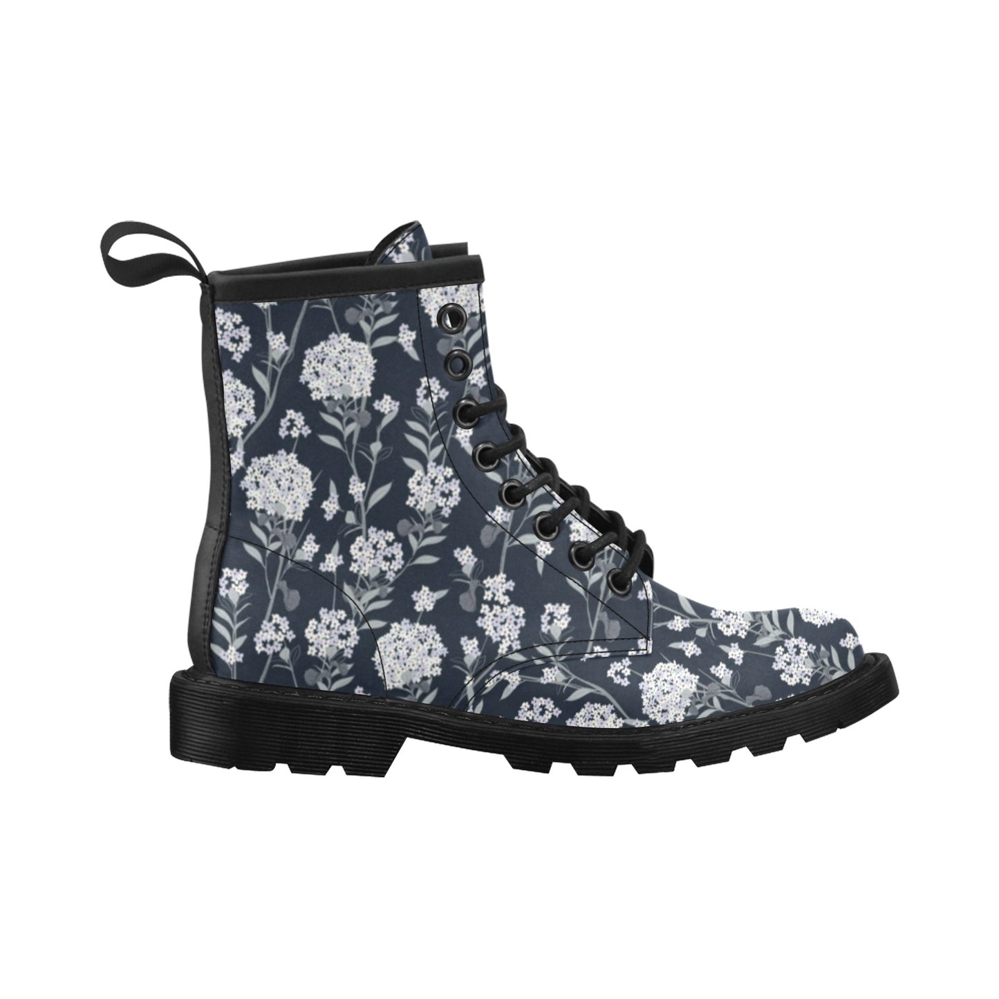 Hydrangea Pattern Print Design HD07 Women's Boots