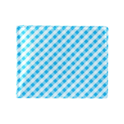 Gingham Print Design LKS401 Men's ID Card Wallet