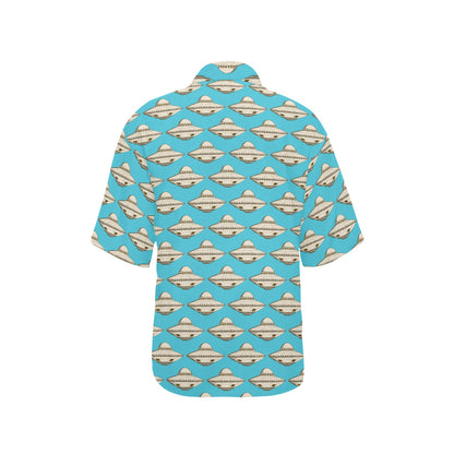 UFO Print Design LKS301 Women's Hawaiian Shirt