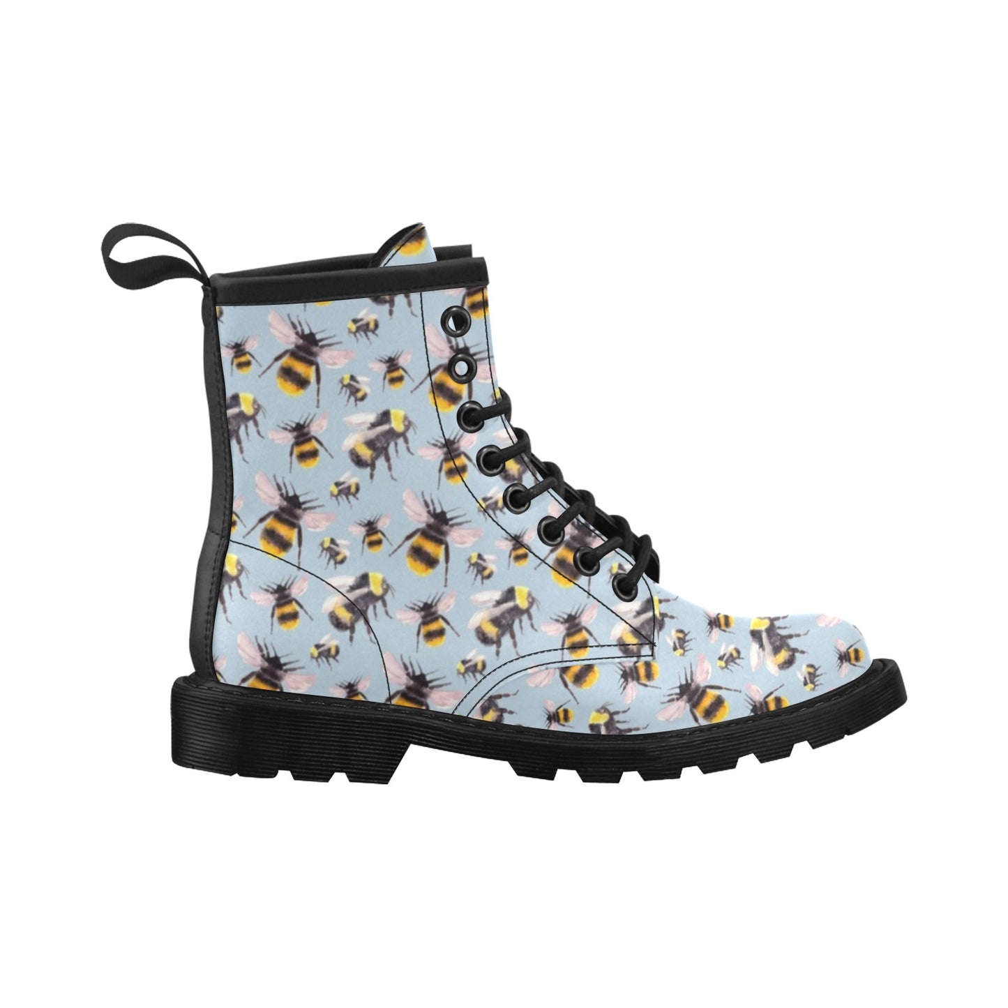Bee Pattern Print Design BEE08 Women's Boots