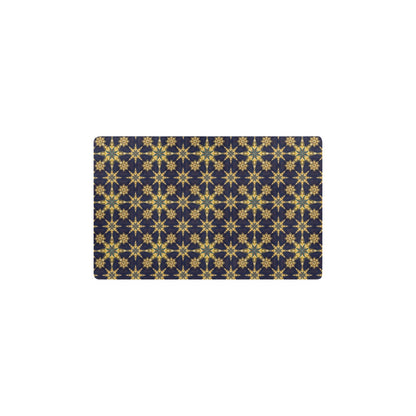 kaleidoscope Gold Print Design Kitchen Mat