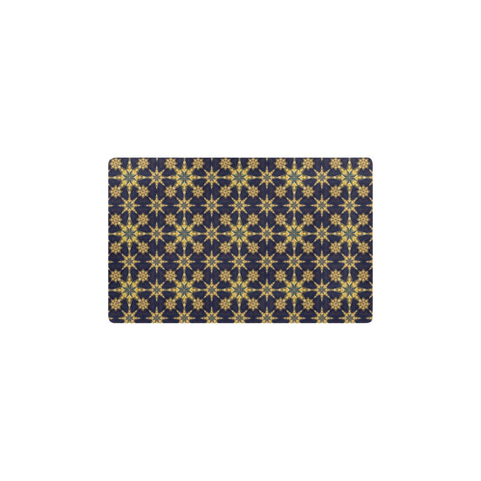 kaleidoscope Gold Print Design Kitchen Mat