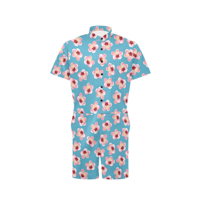 Cherry Blossom Pattern Print Design CB09 Men's Romper