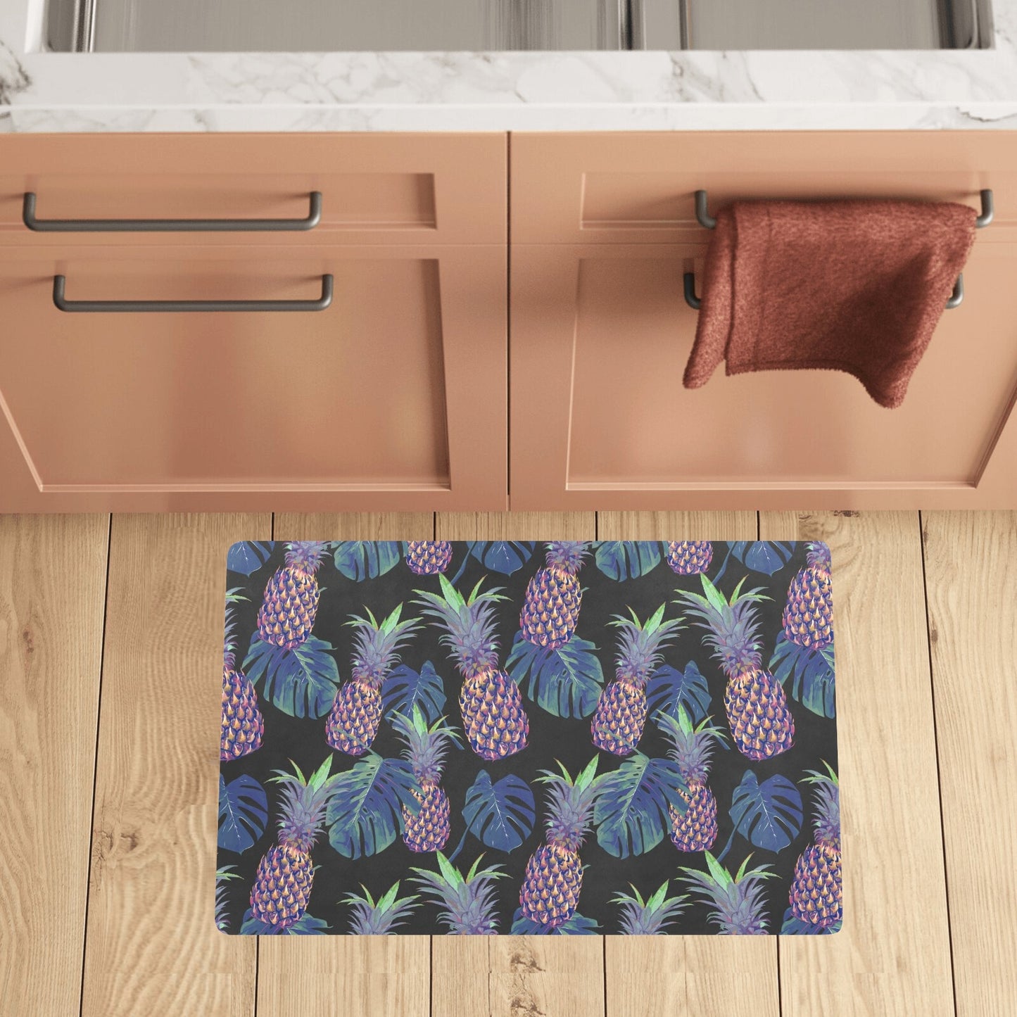 Pineapple Pattern Print Design PP04 Kitchen Mat