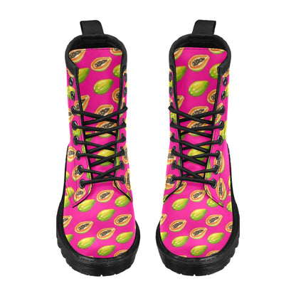 Papaya Pattern Print Design PP02 Women's Boots