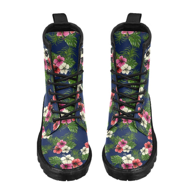 Hibiscus Pattern Print Design HB028 Women's Boots