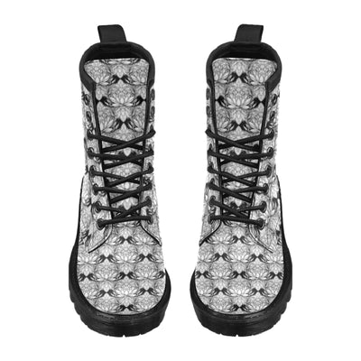 Lotus Mandala Print Pattern Women's Boots