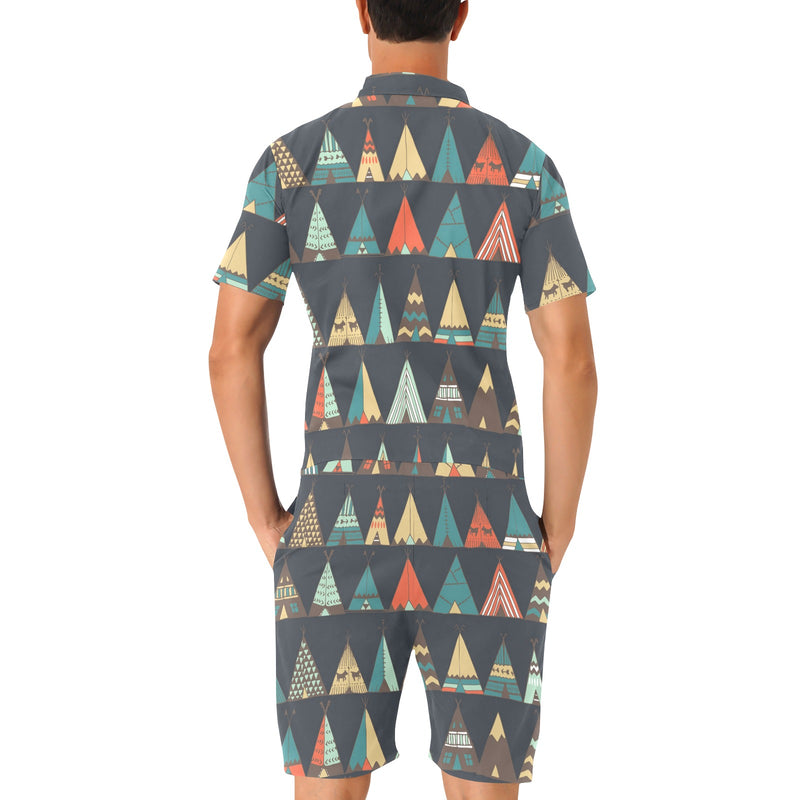 Tribal native american tent Aztec Men's Romper