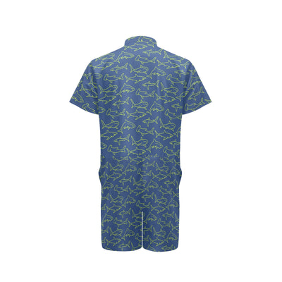 Shark Print Design LKS301 Men's Romper