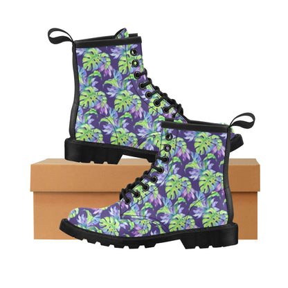 Tropical Flower Pattern Print Design TF019 Women's Boots
