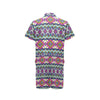 Aztec Pink Geometric Print Pattern Men's Romper