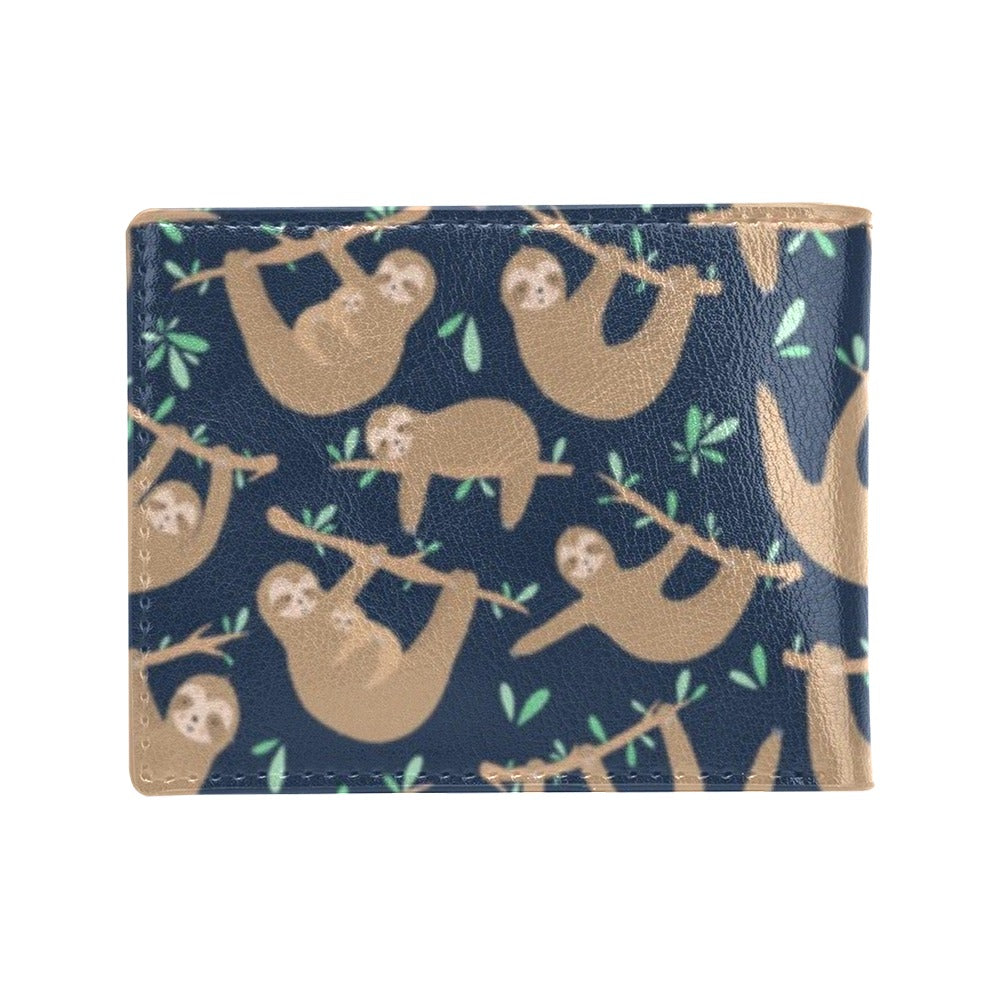 Sloth Print Design LKS307 Men's ID Card Wallet