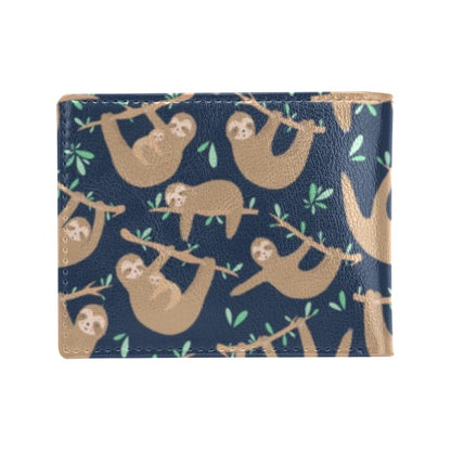 Sloth Print Design LKS307 Men's ID Card Wallet