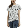 Skeleton Music Player Print Design LKS303 Women's  T-shirt